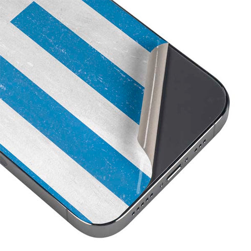 Uraguay Flag Distressed iPhone 15 Pro Skin